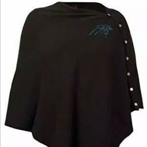NFL Panthers black out poncho sweater OS